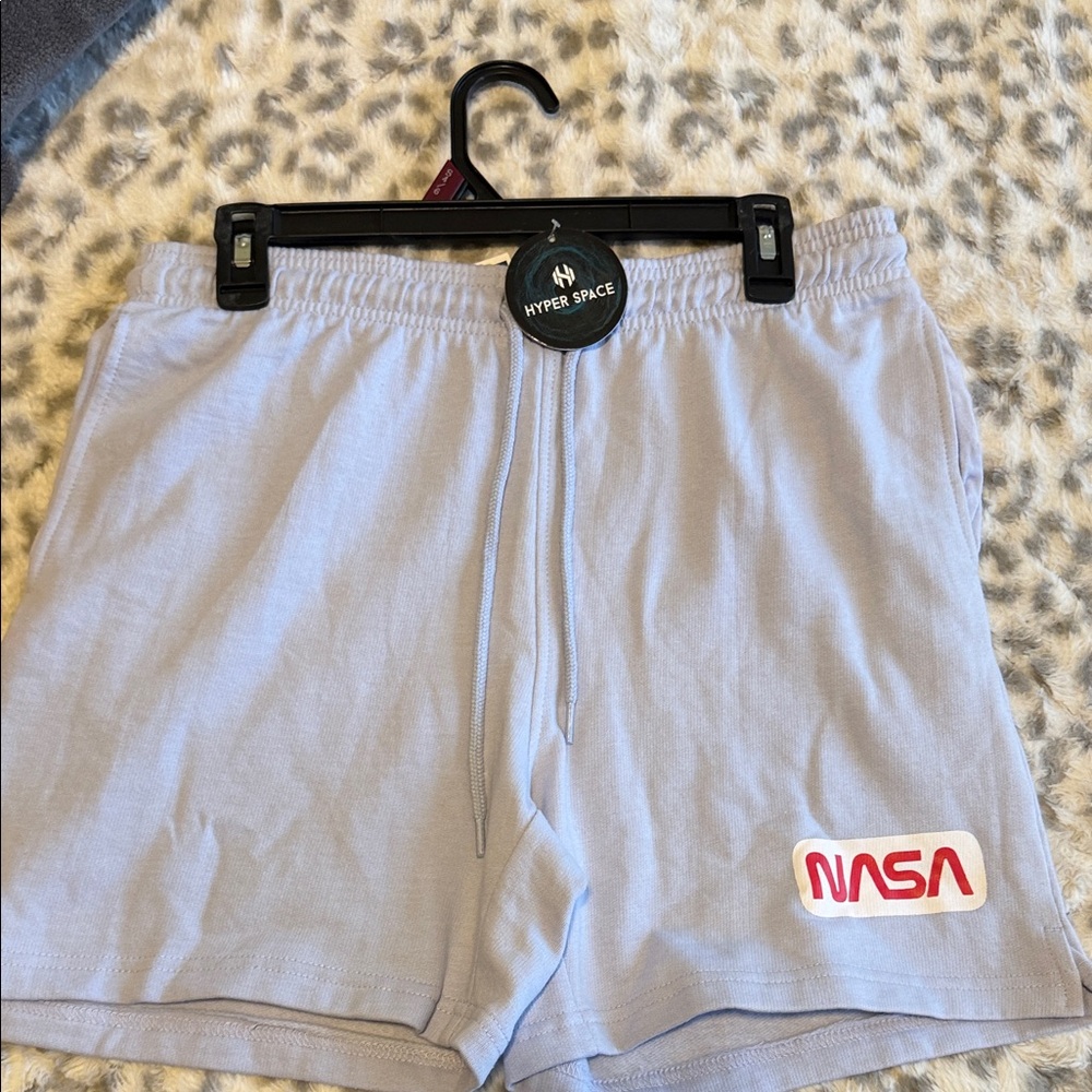 NASA Women's Athletic Shorts in Light Gray